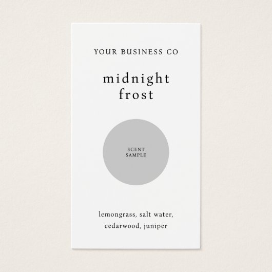 Scent Sample Fragrance Tester White QR Code Card (Vorderseite)