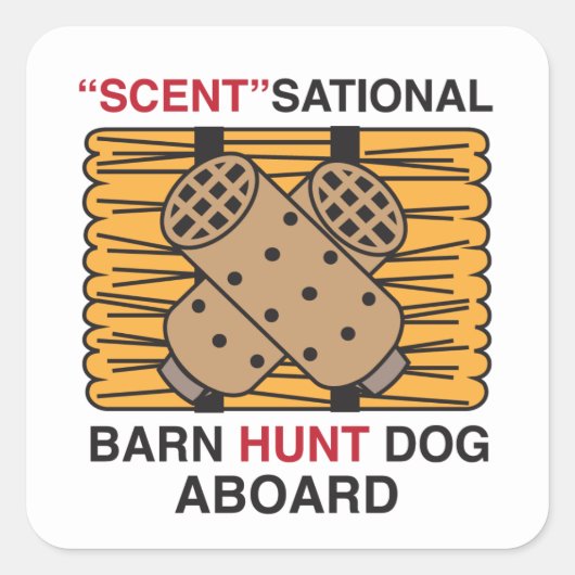 Scent-Sational Barn Hunt Hunt Quadratischer Aufkleber (Vorderseite)