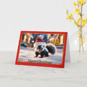 Scent-sational Holiday Skunk Weihnachtskarte Karte (Gelbe Blume)