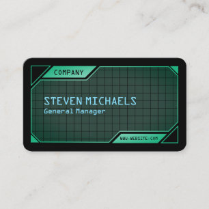 Scfi-Rahmen grün und schwarz Visitenkarte