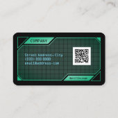 Scfi-Rahmen grün und schwarz Visitenkarte (Rückseite)