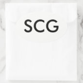 SCG-Aufkleber Ovaler Aufkleber (Tasche)