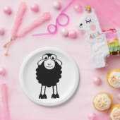 Schaap, witte of zwarte schapen. Dromen of slapen Pappteller (Party)