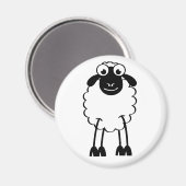 Schaap, witte von zwarte schapen. Slapen-Dromen Magnet (Vorderseite/Rückseite)