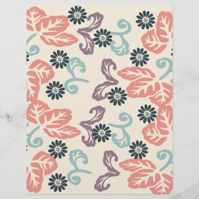Schabblatt & Swirl Scrapbook Papier (Vorderseite)