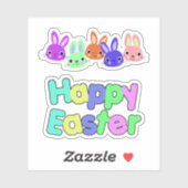 Schabbooking-Hasen Frohe Ostern Aufkleber (Blatt)