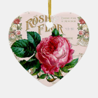 SCHABBYCHISCHE Englische Rose Vintag rosa Keramikornament