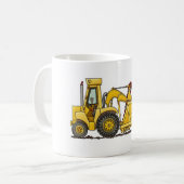 Schaber-Schmutz-Urheber-Bagger-Bau-Tassen Kaffeetasse (Vorderseite Links)