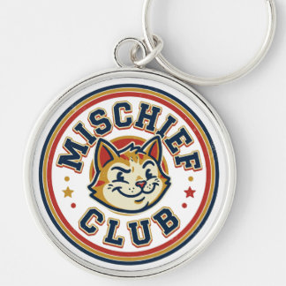 Schabernack-Club Zwinkerkatzen-Abzeichen Schlüsselanhänger