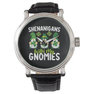 Schabernack mit meinen Gnomies Gnom St. Patrick's Armbanduhr