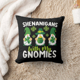 Schabernack mit meinen Gnomies Gnom St. Patrick's Kissen