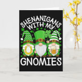 Schabernack mit meinen Gnomies St. Patrick's Day G Karte (Gelbe Blume)