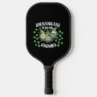 Schabernack mit meinen Gnomies St. Patrick's Day G Pickleball Schläger