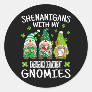 Schabernack mit meiner Notaufnahme St. Patrick Runder Aufkleber