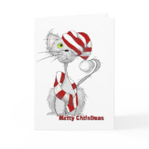 Schäbig die Katzen-Weihnachtskarte