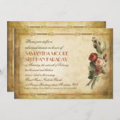 schäbig Vintages altes Probe-Dinner Einladung (Vorne/Hinten)