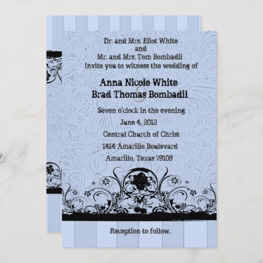 Schäbige blaue alte lederne einladung (Vorne/Hinten)