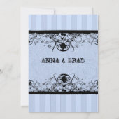 Schäbige blaue alte lederne einladung (Rückseite)