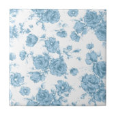 Schäbige blaue Franzosen Toile Fliese (Vorderseite)