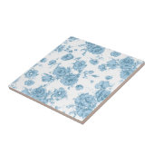 Schäbige blaue Franzosen Toile Fliese (Seite)