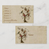 Schäbige Eulen-Baum-Visitenkarte/Umbauten Visitenkarte (Vorne/Hinten)