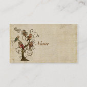 Schäbige Eulen-Baum-Visitenkarte/Umbauten Visitenkarte (Rückseite)