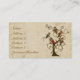 Schäbige Eulen-Baum-Visitenkarte/Umbauten Visitenkarte