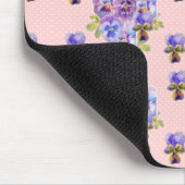 Schäbige lila Stiefmütterchen Blumen gelbe Maus-Ma Mousepad (Ecke)