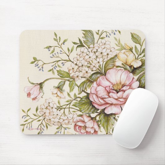 Schäbige Rosen durch Kate McRostie Mousepad (Mit Mouse)