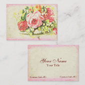 Schäbige Rosen-Versailles-Inkassogeschäft-Karten Visitenkarte (Vorne/Hinten)