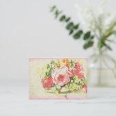 Schäbige Rosen-Versailles-Inkassogeschäft-Karten Visitenkarte (Stehend Vorderseite)