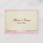 Schäbige Rosen-Versailles-Inkassogeschäft-Karten Visitenkarte (Rückseite)