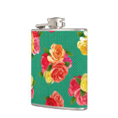 Schäbige Vintage Blumenflasche Flachmann (Links)