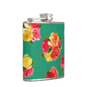 Schäbige Vintage Blumenflasche Flachmann (Rechts)