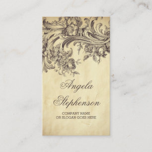 Schabige Vintage-Verzierungen chic und elegant Visitenkarte