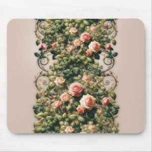 Schabiger Chic Rosa Rosenreben Blumen Elegant Mousepad