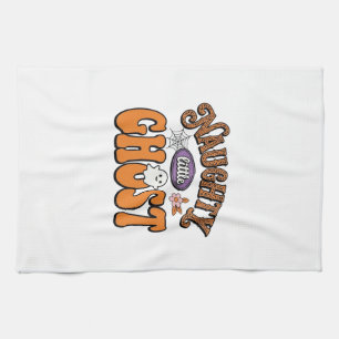 Schabiger kleiner Geist Vintage-Halloween-Shirt-De Geschirrtuch