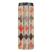 schäbiger Rhombushintergrund Thermosbecher (Rückseite)