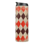 schäbiger Rhombushintergrund Thermosbecher (Nach rechts gedreht)