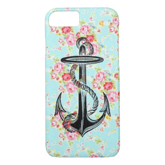 Schäbiger Rosenanker des Vintagen Case-Mate iPhone Hülle (Rückseite)