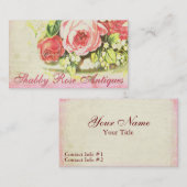 Schäbiges Rosen-Versailles-Inkassogeschäft Visitenkarte (Vorne/Hinten)