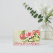 Schäbiges Rosen-Versailles-Inkassogeschäft Visitenkarte (Stehend Vorderseite)