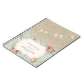 Schäbiges rustikales Land-schicke Notizblock (Linke Seite)