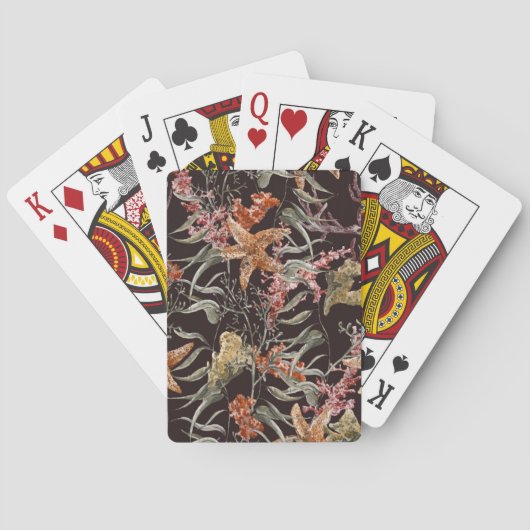 Schäbiges Seeleben-Muster Spielkarten (Rückseite)