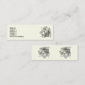 Schablone Alice, die nach der Tür sucht Mini Visitenkarte (Vorne/Hinten)