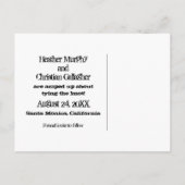 Schablone Ankündigungspostkarte (Rückseite)