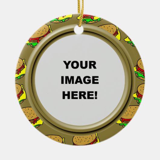 Schablone, Burger-Grenze Keramik Ornament (Vorne)