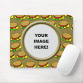 Schablone, Burger-Grenze Mousepad (Mit Mouse)