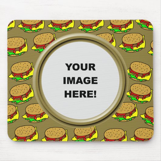 Schablone, Burger-Grenze Mousepad (Vorne)