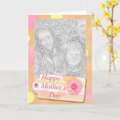 Schablone der Mutter Tages Karte (Gelbe Blume)